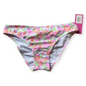 Ninety-Nine Juniors Rad Rose Cinch Back Hipster Swim Bottom Sz Small